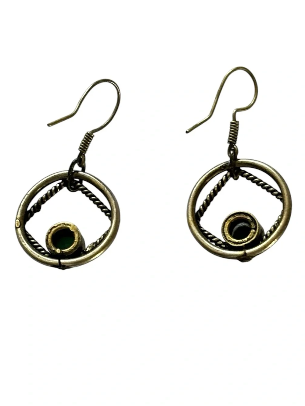 Sterling Silver Taxco Turquoise Earrings